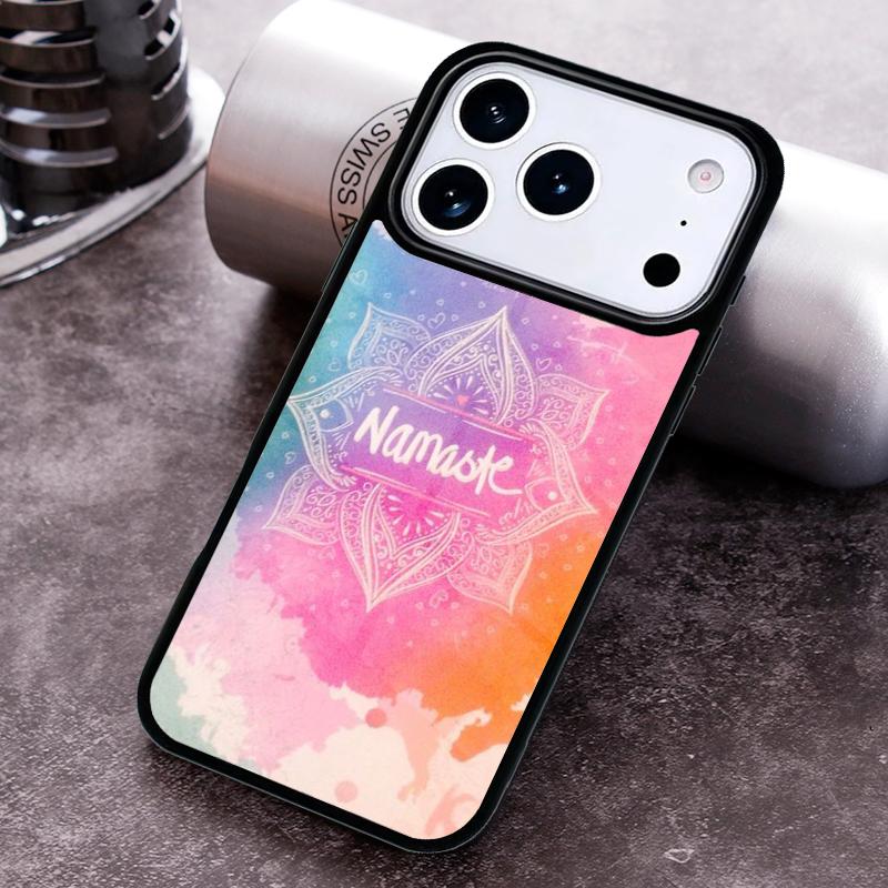 Намасте Закат Индуистский Коврик для Йоги Чехол для Телефона для iPhone 17 16 15 Pro Max Air 14 13 12 11 Plus Ударопрочный Чехол Capa