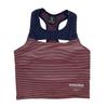 X Gyakusou Striped Running Crew Neck Crop Tank Women Tops Red CU1584-498