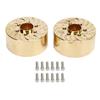 2Pcs Brass Wheel Weights 1.9 2.2in RC Crawler Car Hex Hub Adapter Model Upgrade Parts 18.5mm