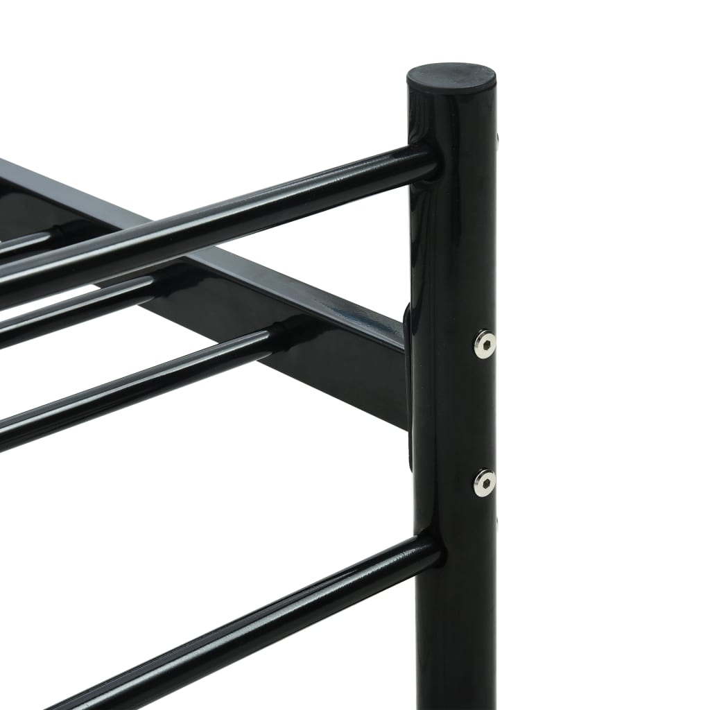 Double Bed Frame in Black Metal 200*200 cm