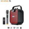 Wireless Column Outdoor Karaoke Bluetooth Speaker Portable FM Radio TWS Subwoofer Soundbox With Mic W-king T5 Square Dance Audio