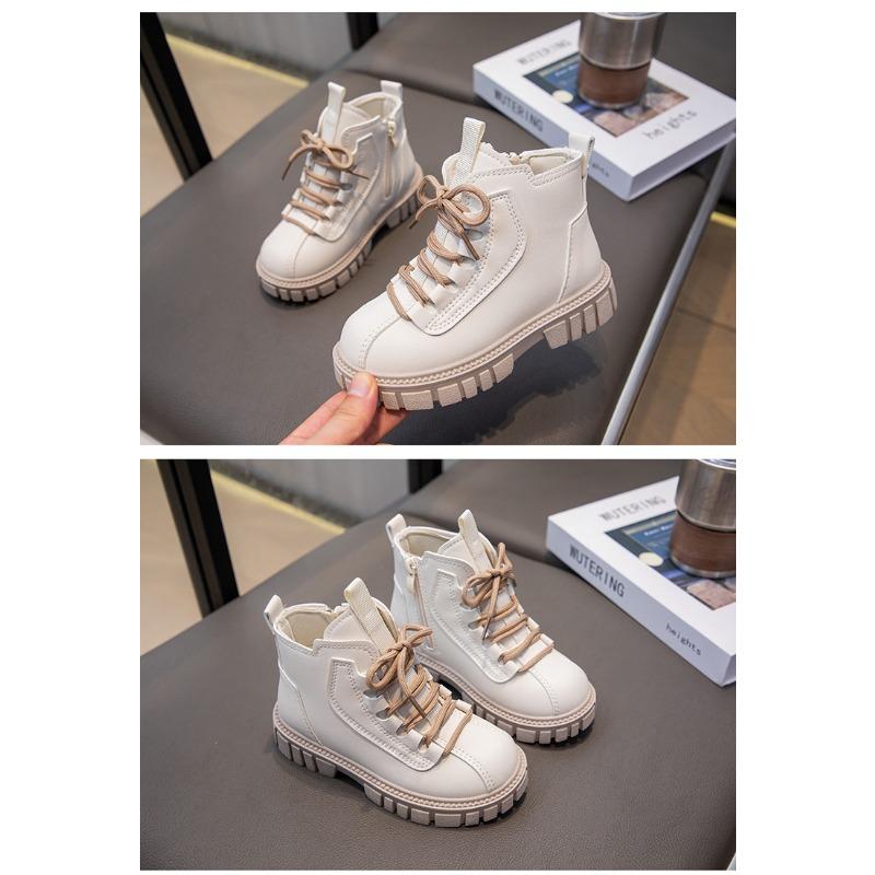 Ретро мода мальчики Мартин сапоги британский стиль красивые детские кожаные сапоги