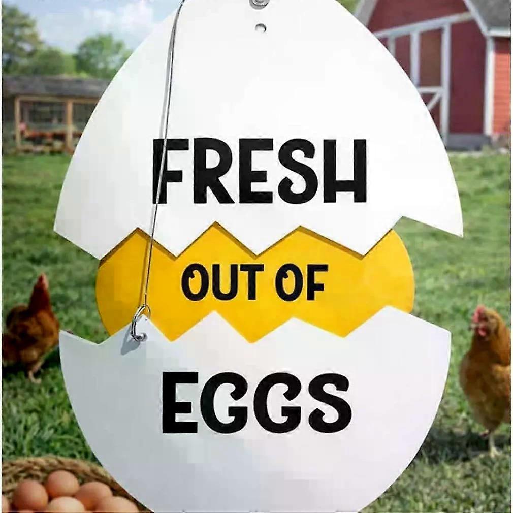 Farm Fresh Eggs Metal Sign - Rustic Farmhouse Decor for Coop & Market, Eggs Sold Out Sign, Farms Fresh Chicken Eggs Station Yard Sign, Farm House Chic