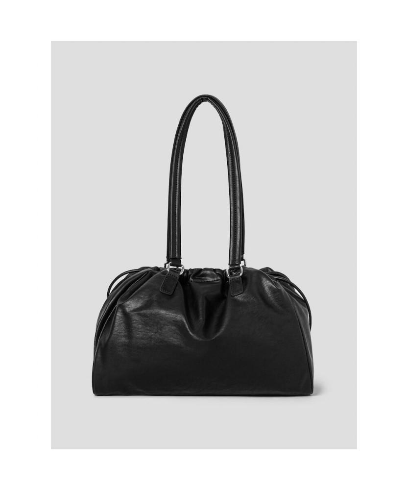 8Seconds Pu Drawstring Shoulder Bag Black