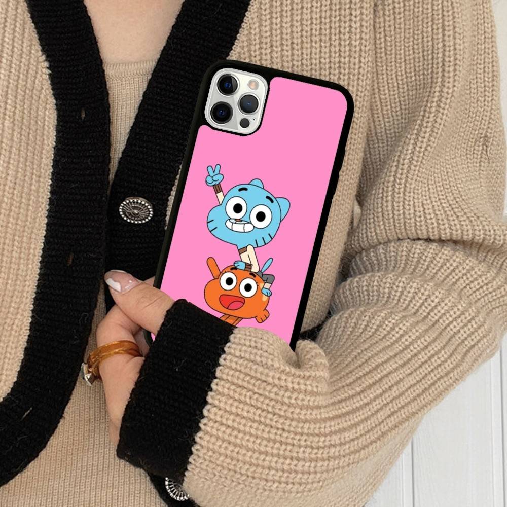 Чехол для телефона Gumball Anime A-Amazing World для iPhone 17 16 15 14 13 Pro 12 11 Pro Max, Жесткий PC+TPU, Задняя крышка