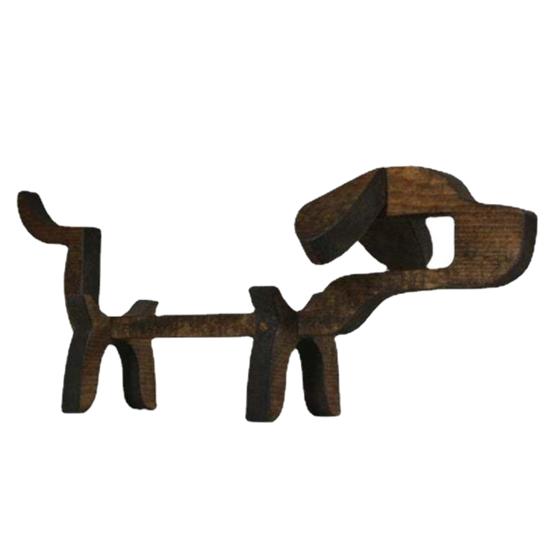 Wine Stand Animal Shape Decorative Wooden Durable Dog Little Pig Statue for Bar
