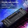 Панель консоли контроллера освещения DMX512, 192-канальная функция программирования, звуковая активация, светодиодный экран