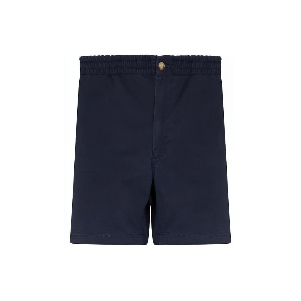 Polo Ralph Lauren SS22 однотонные прямые шорты с эластичной резинкой на талии мужские шорты темно-синие 710644995-023