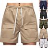 Мужские прямые рабочие брюки, модные и повседневные шорты на шнурке