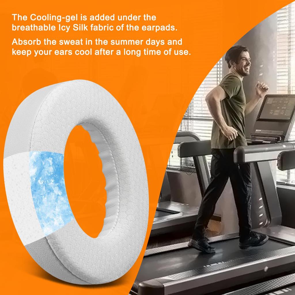 SOULWIT Cooling Gel Ear Pads for Bose Noise Cancelling 700 (NC700/NCH700) Wireless Headphones, Cooling Thickness - White