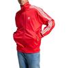 adidas Мужская куртка Originals с тремя полосками и логотипом на молнии с длинными рукавами, малиновая IJ7060