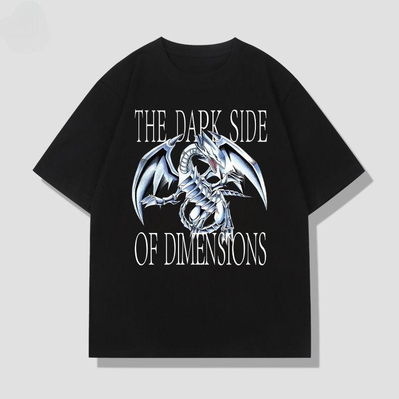 Game Master Shortsleeved Tshirt for Unisex Retro Anime Accessories BlueEyed Dragon Print Halfsleeved Summer Loose Cotton