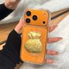 Gold Foil Three-dimensional Lucky Bag Mobile Phone Case New Year Model for IPhone16promax Transparent National Trend for Apple 17Air