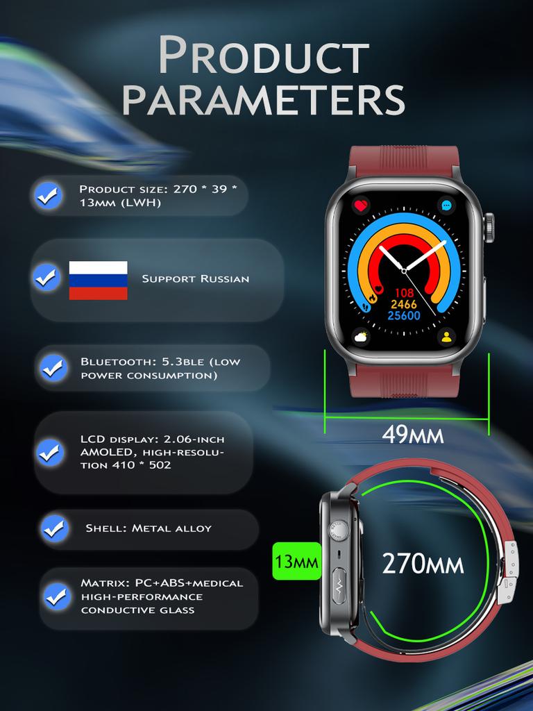 SACOSDING Новый ЭКГ PPG Воздушный насос Тип подушки безопасности Кровяное давление Мониторинг сна Здоровье Смарт-часы Дистанционный уход Bluetooth Вызов Спорт SOS Смарт-часы