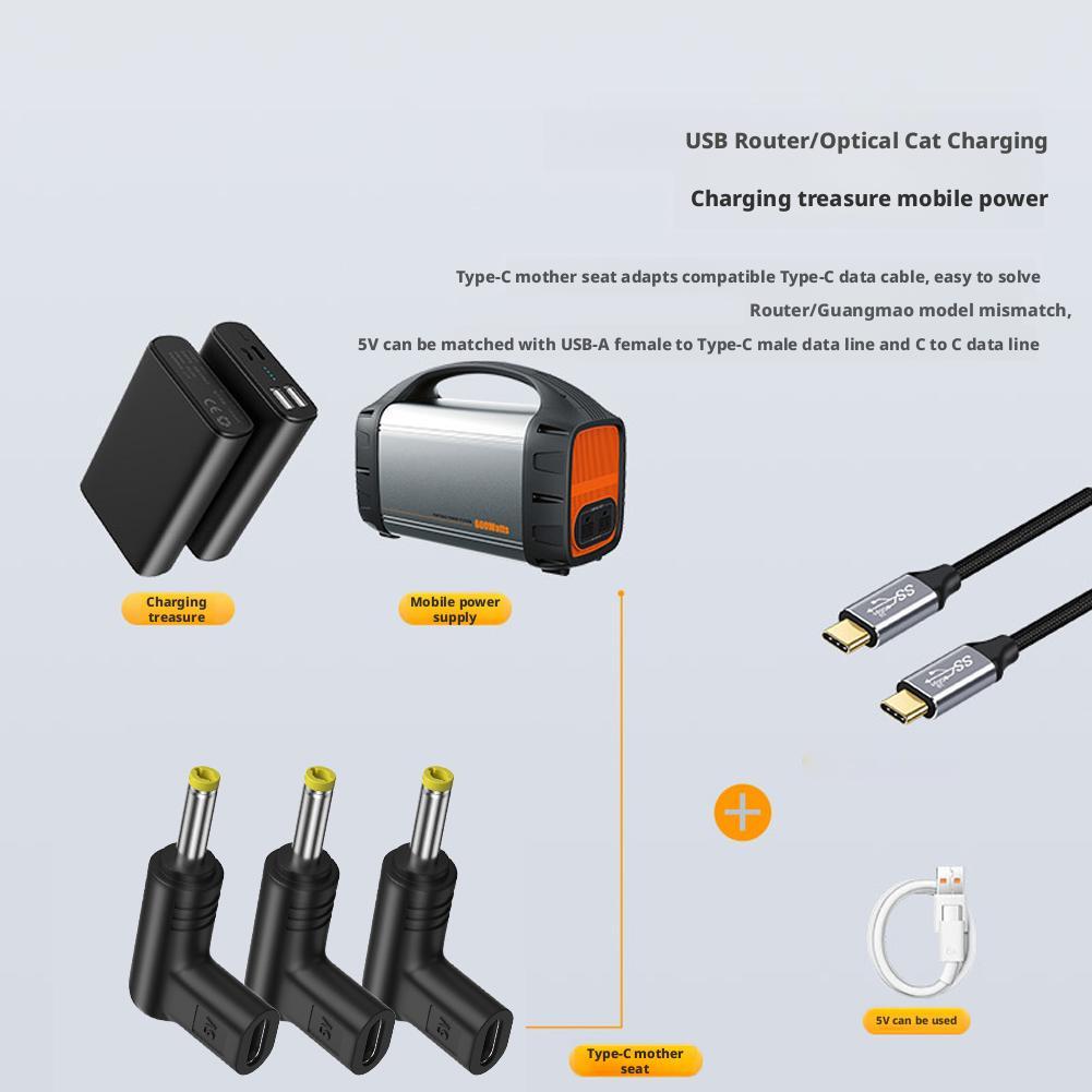 USB C PD в DC Преобразователь Зарядки 5V Type C в DC Разъем Штекер Адаптер-Преобразователь для Роутера Планшета