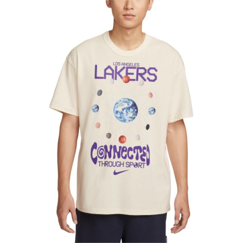 Новая футболка Nike x NBA Los Angeles Lakers Courtside SS25 Мужская однотонная HQ1311-901