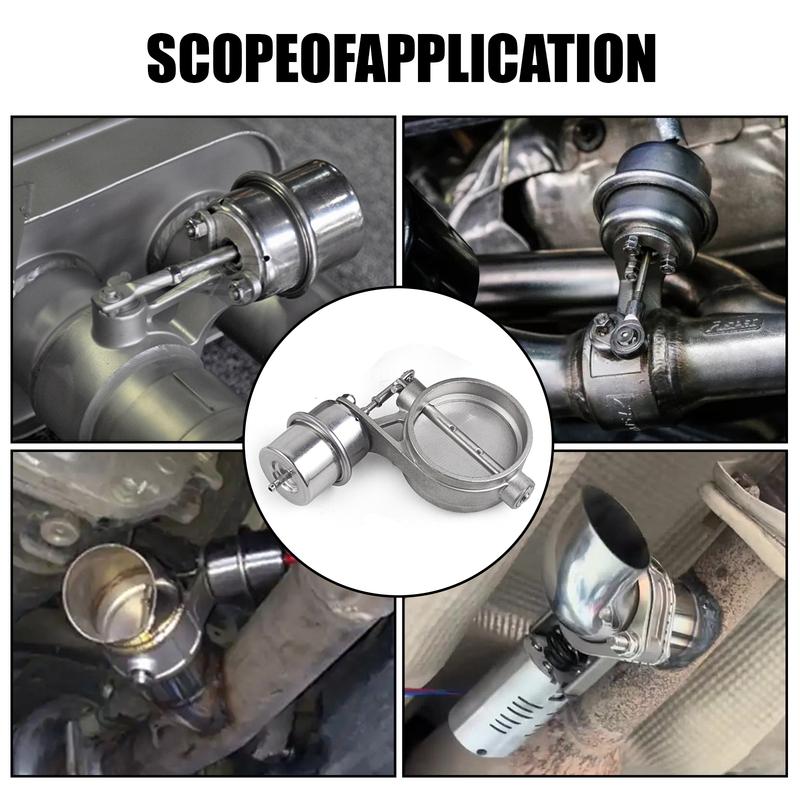 Exhaust Control Valve Set With Vacuum Actuator CUTOUT 2.0,2.5,3 inch Pipe CLOSE STYLE with Remote Controller and elbow