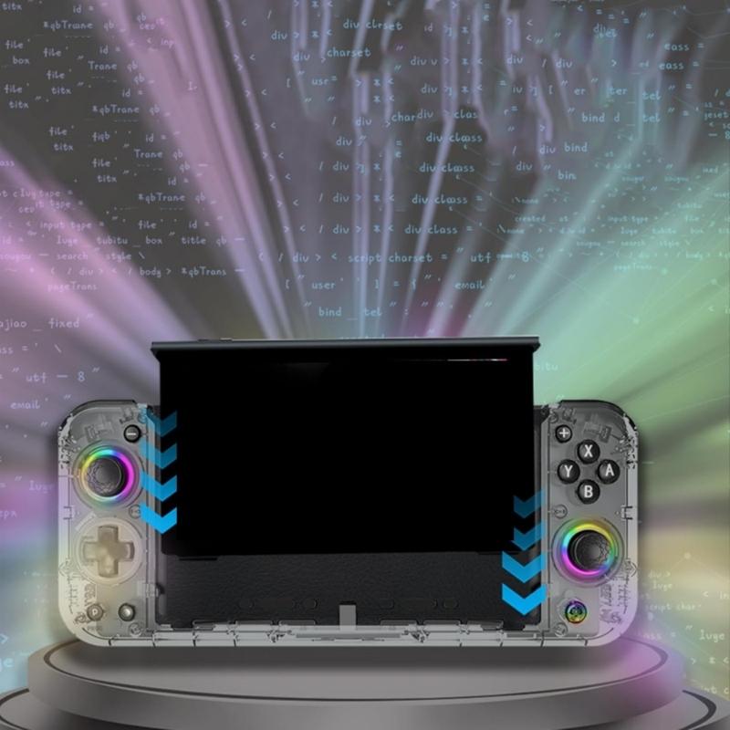 Ручной игровой контроллер для NSO с многоцветной светодиодной подсветкой, встроенный 6-осевой гироскоп, точное управление