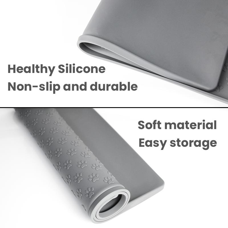 1PC Pet Placemat Dog Food Bowl Mat Cat Feed Mat Cat Dog Drinking Feeding Placemat Silicone Waterproof Pet Bowl Pad Feeder Mats