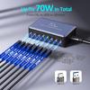 70 Вт 8 портов USB TypeC зарядное устройство быстрая зарядка настольная зарядная станция для смартфона наушники