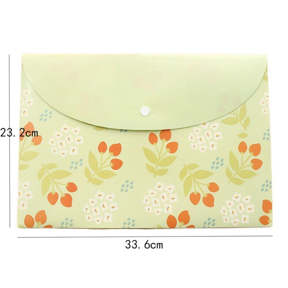 Stationery A4 File Bag PVC Floral File Bag High Quality Storage Bag