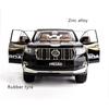 Масштаб 1/18 Toyota Prado, литая под давлением модель автомобиля, металлический сплав, коллекционные автомобили, игрушки со звуком и светом, автомобиль для детей и взрослых, подарки