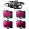 K&F Concept Upgrade 4Pack ND Filter Kit Compatible with DJI Avata 2, ND8 ND16 ND32 ND64 Neutral Density Filters Drone Lens Accessories, Multi-Coated