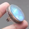 Кольцо с радужным лунным камнем, кольцо серебристого цвета, кольцо с лунным камнем, кольцо с большим камнем, красивое кольцо, подарок для нее