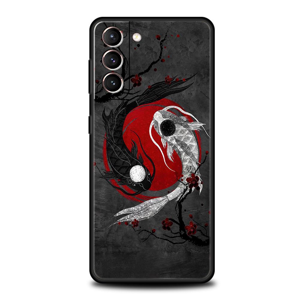 Чехол для телефона с карпом кои для Samsung Galaxy S25 S24 S23 S22 Ultra S20 S21 FE 5G S10 S9 Plus S10E Мягкий чехол из ТПУ