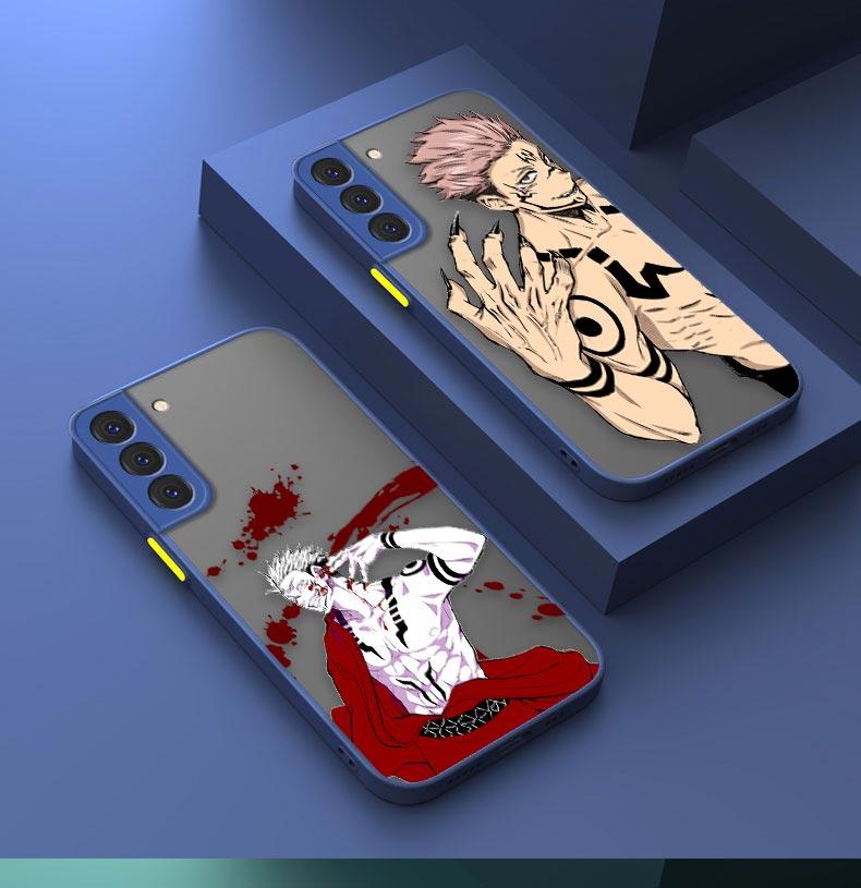 Jujutsu Kaisen Anime Shockproof Matte Case For Samsung Galaxy S22 Ultra S21 S20 FE S10 S9 S8 S10E Lite Plus 5G Shell Funda Cover
