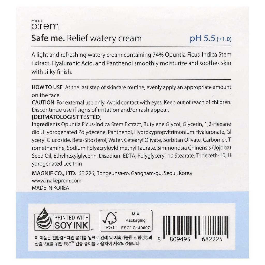 Make P:rem, Safe Me. Easing Moisture Cream, 80ml (2.7 Fl Oz)