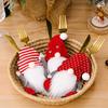 Christmas Ornaments Gnome Santa Claus Xmas Cutlery Set Holder Knife Fork Bags Tableware Home New Year Cover Decorations Supplies