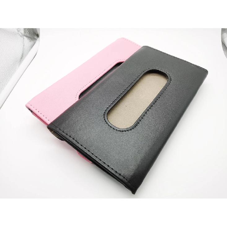 PU Leather Car Tissue Box Car Sun Visor Tissue Box Holder Auto Interior Storage Mask Storage Box