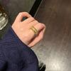 Кольцо с цирконом в стиле легкой роскоши, геометрическое, открытое, полосатое, женское, премиальное