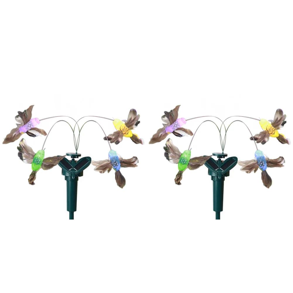 Солнечные летающие колибри для помещений и улицы, танцующие порхающие бабочки, водонепроницаемые, творческая атмосфера для домашних дорожек