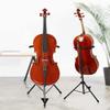 PBOHUZ Cello Stand, Sturdy, Foldable, Adjustable Height, 74-120cm, for Stringed Instruments, with Hook, Suitable for All Types of Cellos, Durable
