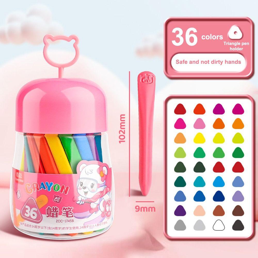 12/24/36/48Цвета 12/24/36/48Цвета Пластиковые Мелки Не Грязные Руки Инструменты Для Рисования Канцелярские Товары