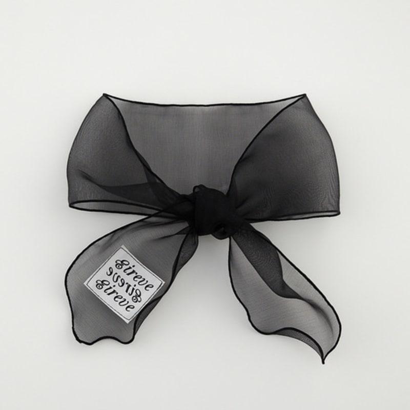 Eireve ORGANZA SEE-THROUGH SCARF_BLACK