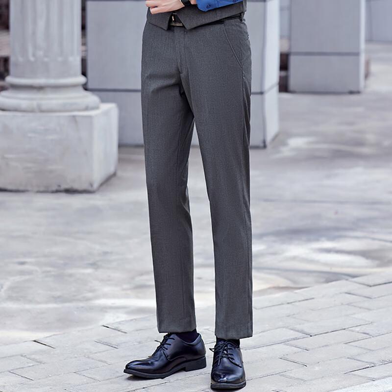 Men's Straight Fit Business Casual Trousers