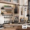 Punch-Free Wall-Mounted Walnut Kitchen Storage Rack: Multi-Layer Spice Shelf