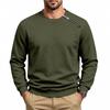 Men S Fleece Lined Round Neck Long Sleeve Pullover Sweatshirt