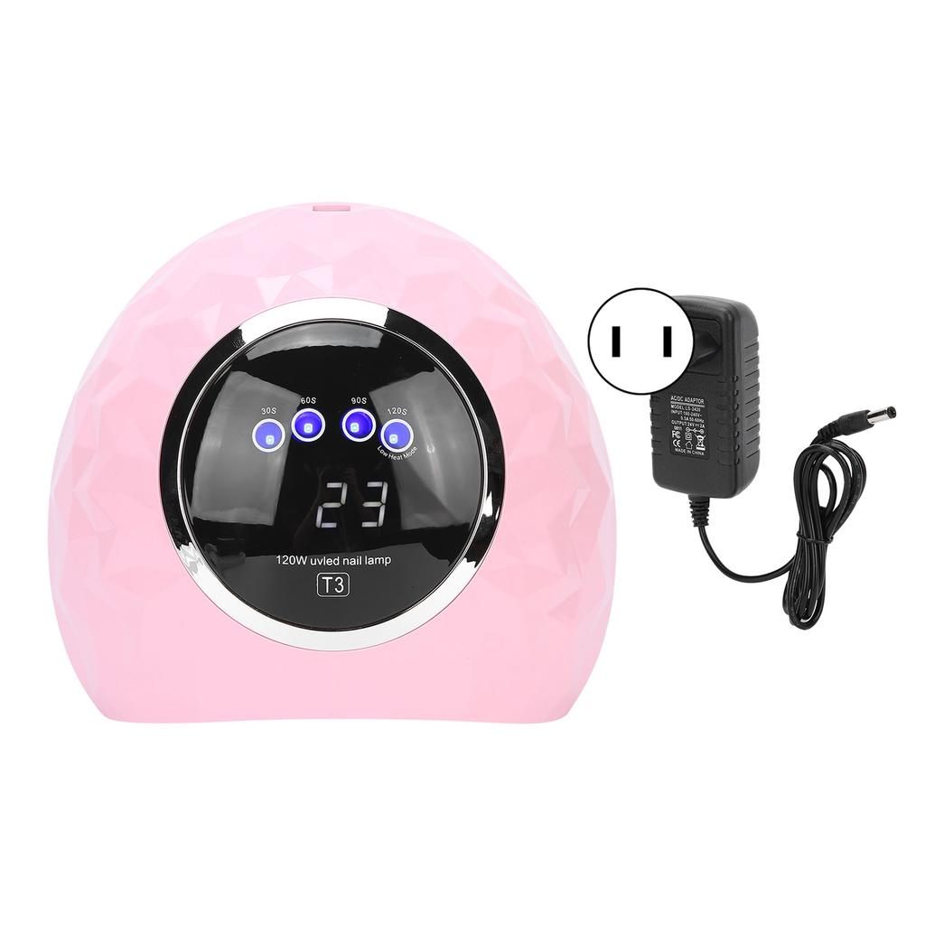 120W Intelligent Sensing Nail Gel Dryer Lamp Nail Gel Polish Curing Light Pink