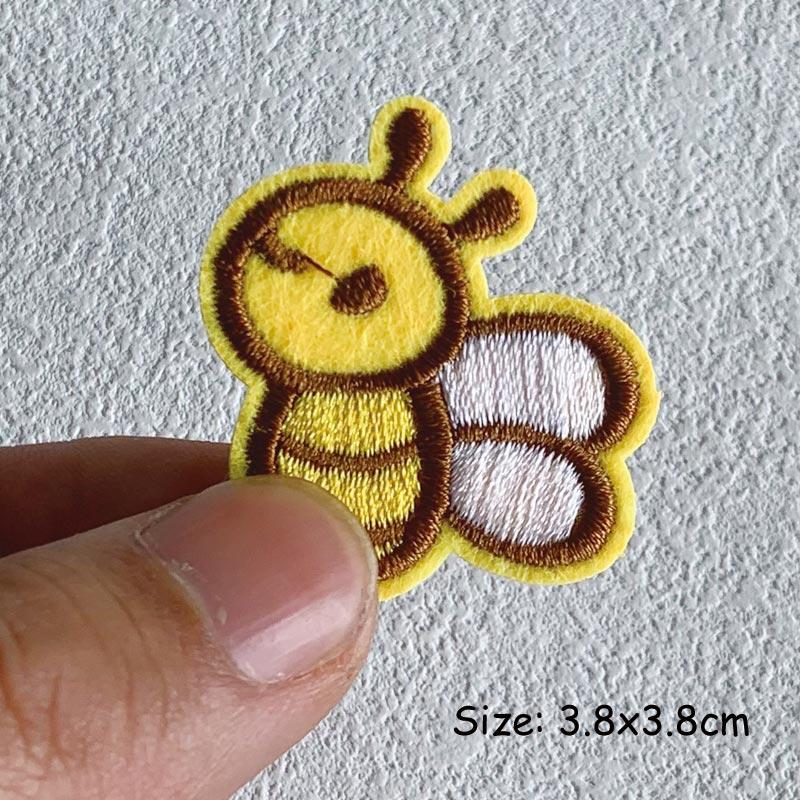 Cartoon Animals Embroidered Iron Patch For Clothing DIY Striped Sewing Patch