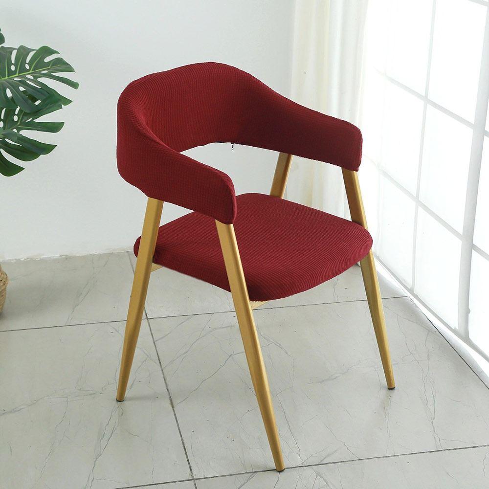 Stretch Fabric Armchair Slipcover Thickened Texture Dining Chair Cover Dining Room