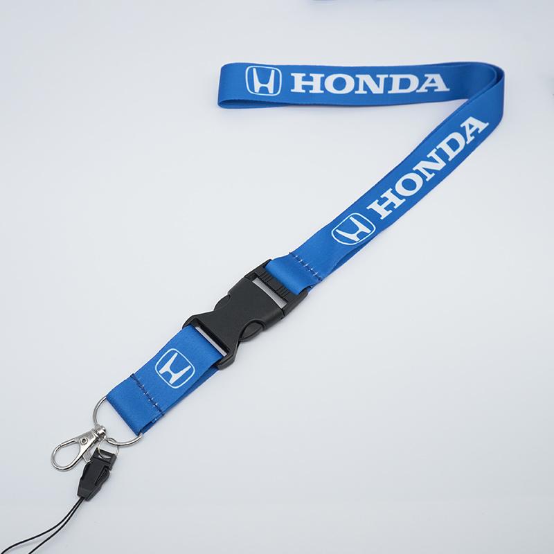 CPS1 1pc Lanyard Nylon Printing Emblem Style Key pendant holder Keychain For Honda Civic xrv hrv crv brv City Accord Fit Jazz Insight