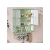 Armoire Contemporaine - MUVOE - Buffet Haut - 2 Portes - Vert - Verre Trempé