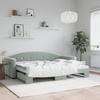 VidaXL Daybed with Trundle Bed Light Grey 80x200 Cm Velvet 3197294