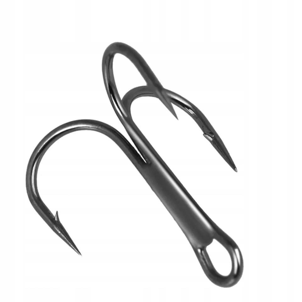 Fishing Hooks, Black Metallic, Diamond-Sharpeted, Box Of 10 Pcs. 8#