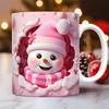 3D Christmas Christmas Ceramic Coffee Mug Tea Cup Snowman Christmas Hat Mug