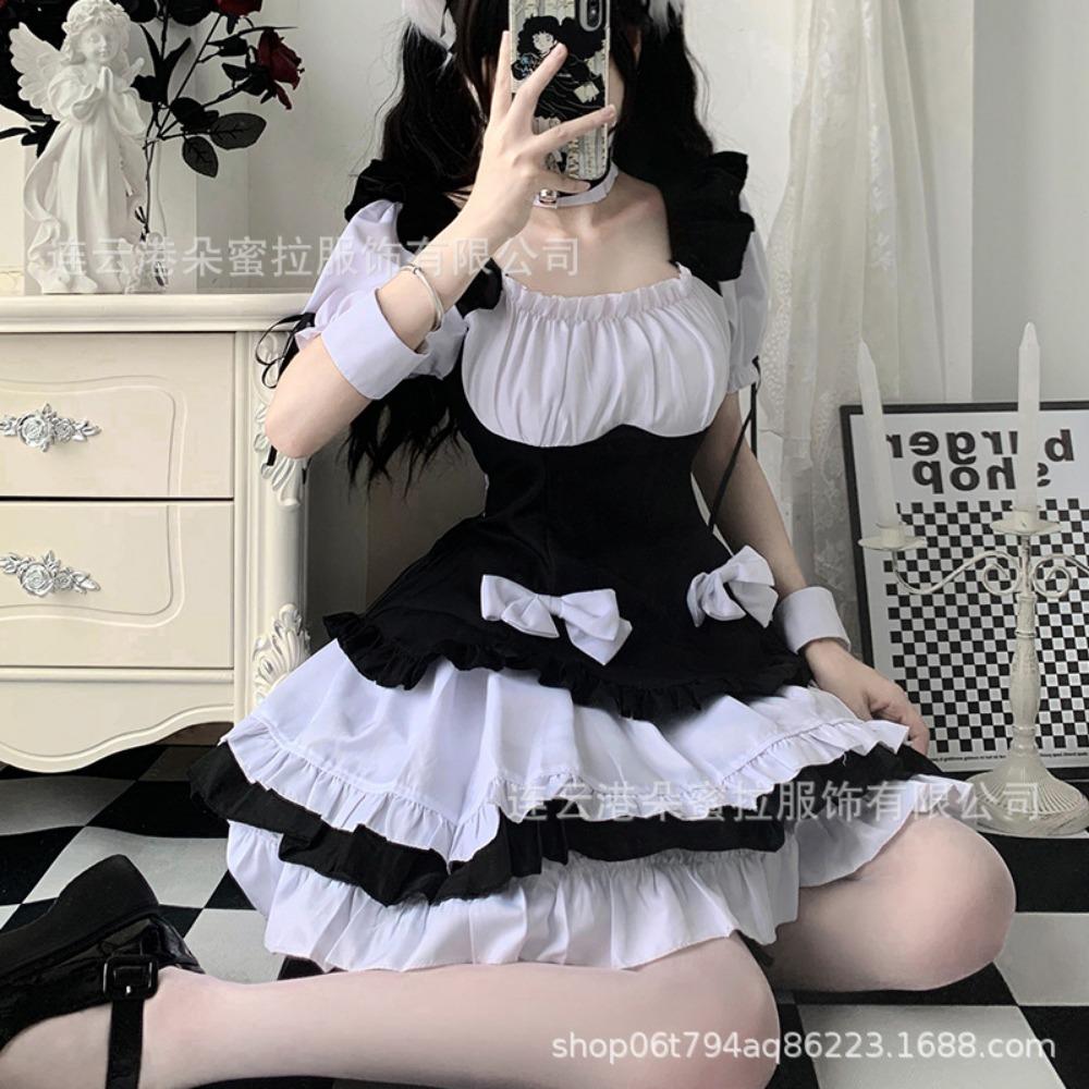 Новый двухмерный костюм горничной горничной от Domila, косплей, милый костюм для японской анимации, сценическая форма для выступлений